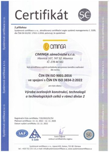 certifikát CZ